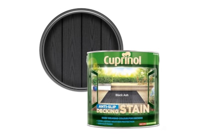 Cuprinol Anti-slip Decking Stain Black Ash 2.5ltr Cuprinol Anti-slip Decking Stain Black Ash 2.5ltr