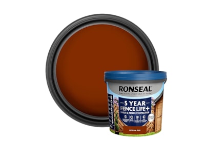 Ronseal Fence Life Plus + Medium Oak 5lt Ronseal Fence Life Plus + Medium Oak 5lt