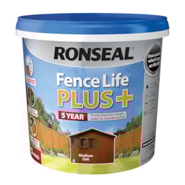 Ronseal Fence Life Plus + Medium Oak 5lt