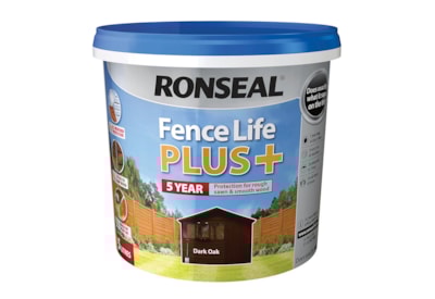 Ronseal Fence Life Plus + Dark Oak 5lt Ronseal Fence Life Plus + Dark Oak 5lt