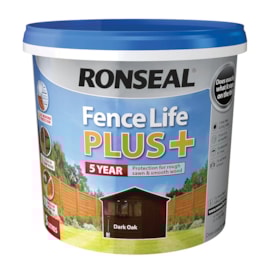 Ronseal Fence Life Plus + Dark Oak 5lt