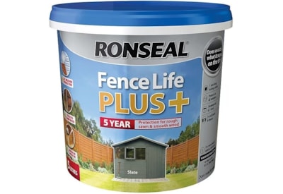 Ronseal Fence Life Plus + Slate 5lt Ronseal Fence Life Plus + Slate 5lt