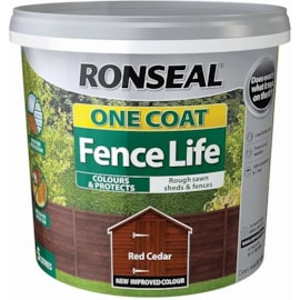 Ronseal One Coat Fence Life Red Cedar 5lt Ronseal One Coat Fence Life Red Cedar 5lt