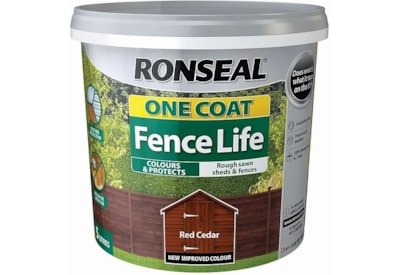 Ronseal One Coat Fence Life Red Cedar 5lt (38290)