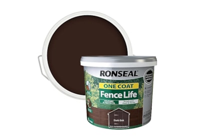 Ronseal One Coat Fence Life Dark Oak 9lt (38294) Ronseal One Coat Fence Life Dark Oak 9lt (38294)