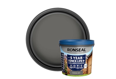 Ronseal Fence Life Plus + Charcoal Grey 5lt Ronseal Fence Life Plus + Charcoal Grey 5lt
