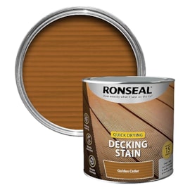 Ronseal Quick Drying Decking Stain Golden Cedar 2.5Ltr