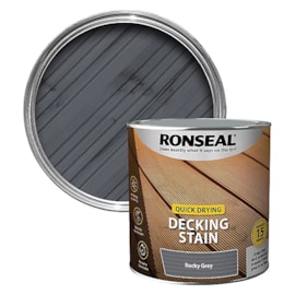 Ronseal Quick Drying Decking Stain Rocky Grey 2.5Ltr