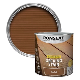 Ronseal Quick Drying Decking Stain Rich Tea 2.5Ltr Ronseal Quick Drying Decking Stain Rich Tea 2.5Ltr