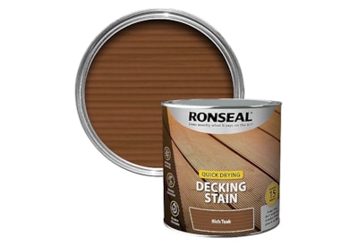 Ronseal Quick Drying Decking Stain Rich Tea 2.5Ltr Ronseal Quick Drying Decking Stain Rich Tea 2.5Ltr