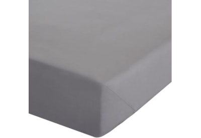 Catherine Lansfield Fitted Percale Sheet Grey Single (BD/18277/W/SFD/GY)