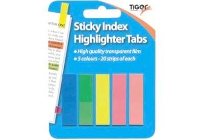 Tiger Sticky Index Highlighter Tabs (301307)