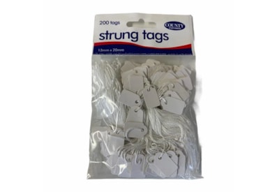 County Strung Tags 13mmx20mm 200s County Strung Tags 13mmx20mm 200s