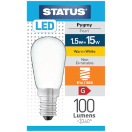 Status 15w E14 Led Pygmy Light Bulb (1.5SLPWE14P1T10)