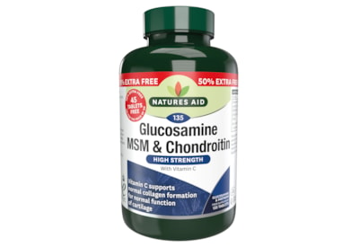 Natures Aid Naturals Aid Gluco Msm & Chondroitin + 50% 135s (120236)