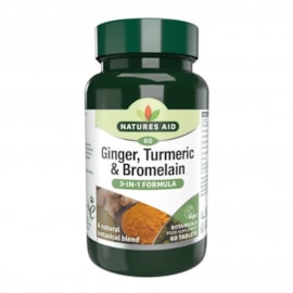 Natures Aid Ginger  Turmeric & Bromelain 60s (130220)