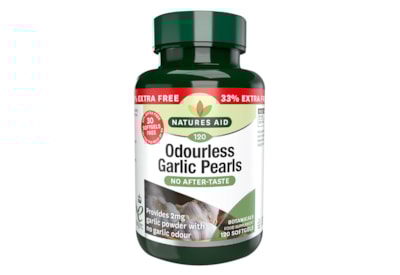 Natures Aid Garlic Pearls Odourless + 33% 90s Natures Aid Garlic Pearls Odourless + 33% 90s
