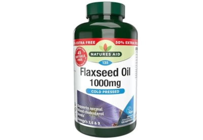 Natures Aid Flaxseed Oil 1000mg +50% 90's Natures Aid Flaxseed Oil 1000mg +50% 90's