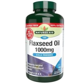 Natures Aid Flaxseed Oil 1000mg +50% 90's Natures Aid Flaxseed Oil 1000mg +50% 90's