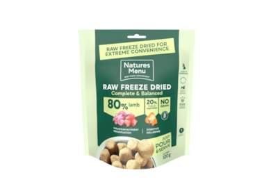 Natures Menu Complete Freeze Dried 80/20 Dog Food Lamb 120g Natures Menu Complete Freeze Dried 80/20 Dog Food Lamb 120g