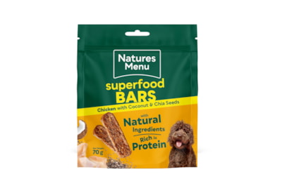 Natures Menu Superfood Bar Chicken With Coconut & Chia Seeds 70g Natures Menu Superfood Bar Chicken With Coconut & Chia Seeds 70g