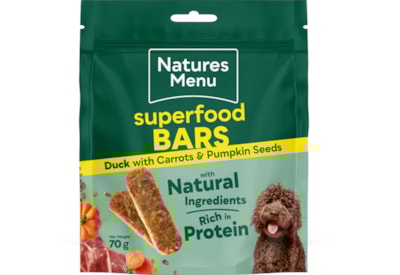 Natures Menu Superfood Bar Duck With Carrot & Pumpkin Seeds 70g Natures Menu Superfood Bar Duck With Carrot & Pumpkin Seeds 70g