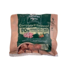 Natures Menu 80/20 Rabbit & Turkey Nuggets 1Kg (Frozen)