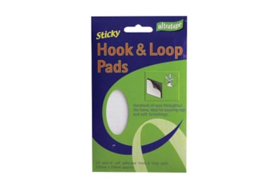 Ultratape Hook & Loop Pads White Ultra 24pads Ultratape Hook & Loop Pads White Ultra 24pads