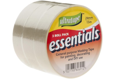 Ultratape Masking Tape 24mm x 15m - 3 Pack Ultratape Masking Tape 24mm x 15m - 3 Pack