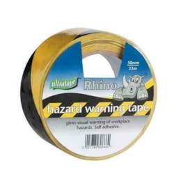 Ultratape 50mm Black & Yellow Hazard Stripe Tape 33m Ultratape 50mm Black & Yellow Hazard Stripe Tape 33m