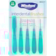 Wisdom Interdental Brushes Green 0.80mm 5's Wisdom Interdental Brushes Green 0.80mm 5's