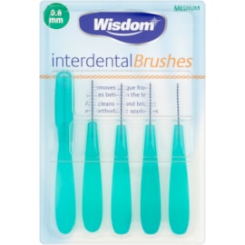 Wisdom Interdental Brushes Green 0.80mm 5's