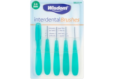 Wisdom Interdental Brushes Green 0.80mm 5's Wisdom Interdental Brushes Green 0.80mm 5's