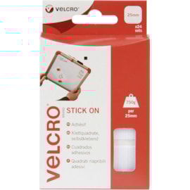 Velcro® Brand Velcro Hook & Loop Stick On Squares White Velcro® Brand Velcro Hook & Loop Stick On Squares White