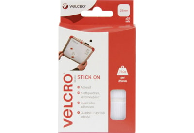 Velcro® Brand Velcro Hook & Loop Stick On Squares White (07179)