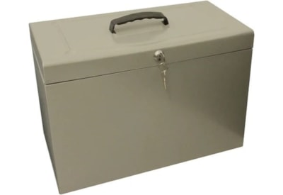 Cathedral Metal Home Filing Box With Foolscap - Silver (FPHOSL)