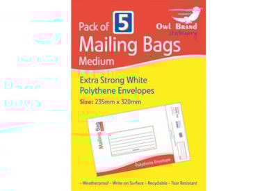 Owl Brand Mailing Bags  235x320mm 5s