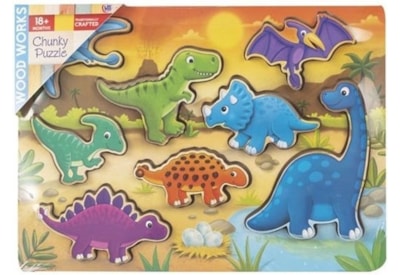 Wood Works Dino Chunky Puzzle Wood Works Dino Chunky Puzzle