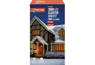 Premier Decorations 2000 M/a Led Cluster Brights Warm White Premier Decorations 2000 M/a Led Cluster Brights Warm White