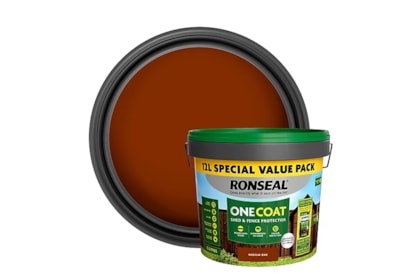 Ronseal One Coat Shed & Fence Medium Oak 12Ltr Ronseal One Coat Shed & Fence Medium Oak 12Ltr