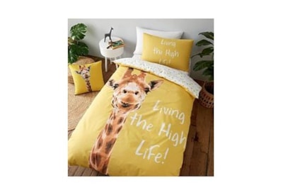 Giraffe Duvet Set Yellow Double (BD/47392/W/DQS/YE)