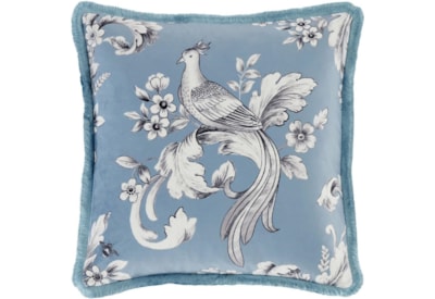 Catherine Lansfield Regal Floral Cushion Blue 45x45 (DS/57158/R/CU45/BL)