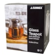 Sunnex Glass Teapot With Spout Stainless Steel Strainer 0.8ltr Sunnex Glass Teapot With Spout Stainless Steel Strainer 0.8ltr