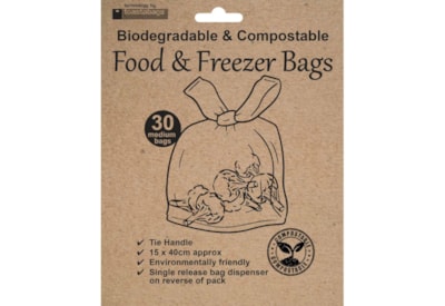 Planit Eco Friendly Food & Freezer Bags 30s (EFFBM30CW)