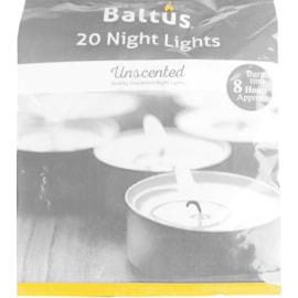 Baltus 8hr Burn Unscented Night Lights 20s Baltus 8hr Burn Unscented Night Lights 20s