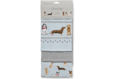 Cooksmart Curious Dogs Tea Towels 3pack (TT1747)