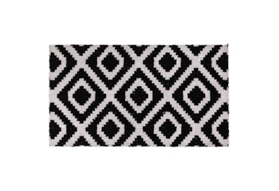 Jvl Latex Coir Mat Monochrome Diamond 40x70 Jvl Latex Coir Mat Monochrome Diamond 40x70