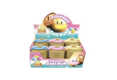 Coloured Squishy Bao Bun In Dumpling Case (3 Asst) Coloured Squishy Bao Bun In Dumpling Case (3 Asst)