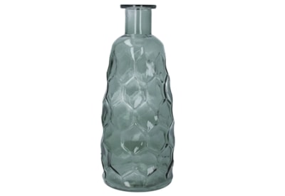 Gisela Graham Green Glass Honeycomb Tall Vase 30.5cm Gisela Graham Green Glass Honeycomb Tall Vase 30.5cm