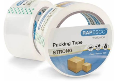 Rapesco Packing Tape Clear 50mm 60m Rapesco Packing Tape Clear 50mm 60m